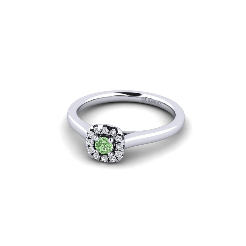 Diamante Verde Anillo de compromiso Savanna 0.1 crt