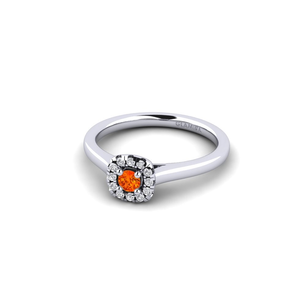 Zafiro Naranja Anillo de compromiso Savanna 0.1 crt