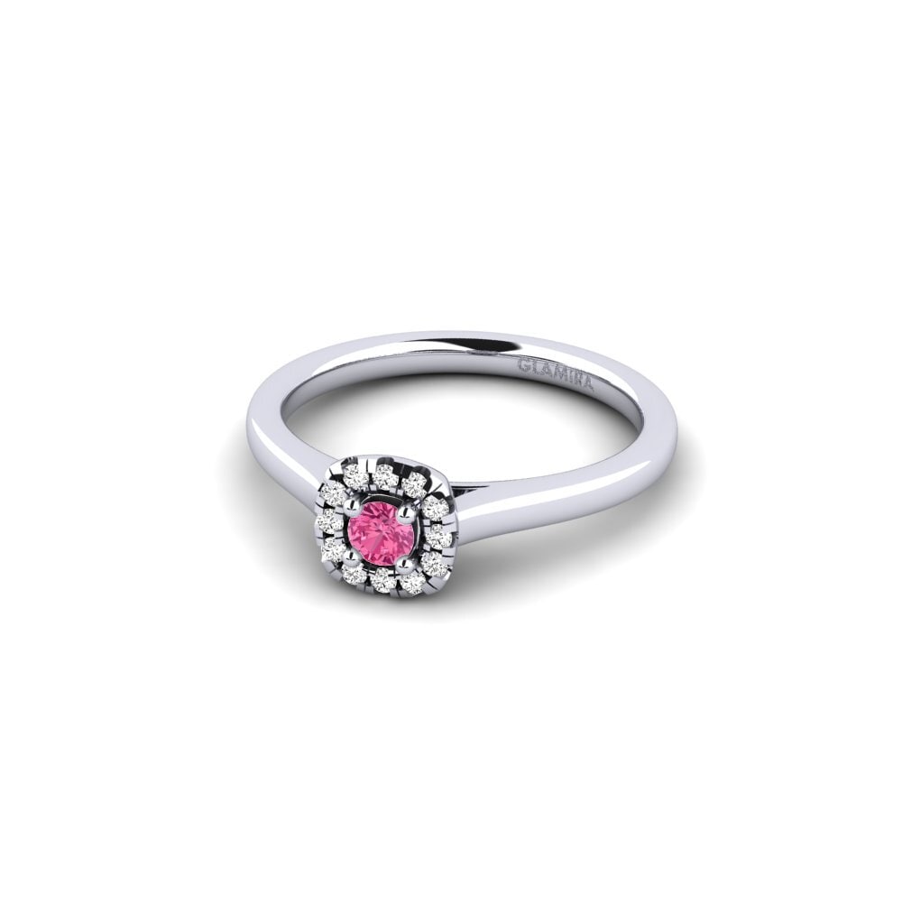 Pink Tourmaline Engagement Ring Savanna 0.1 crt