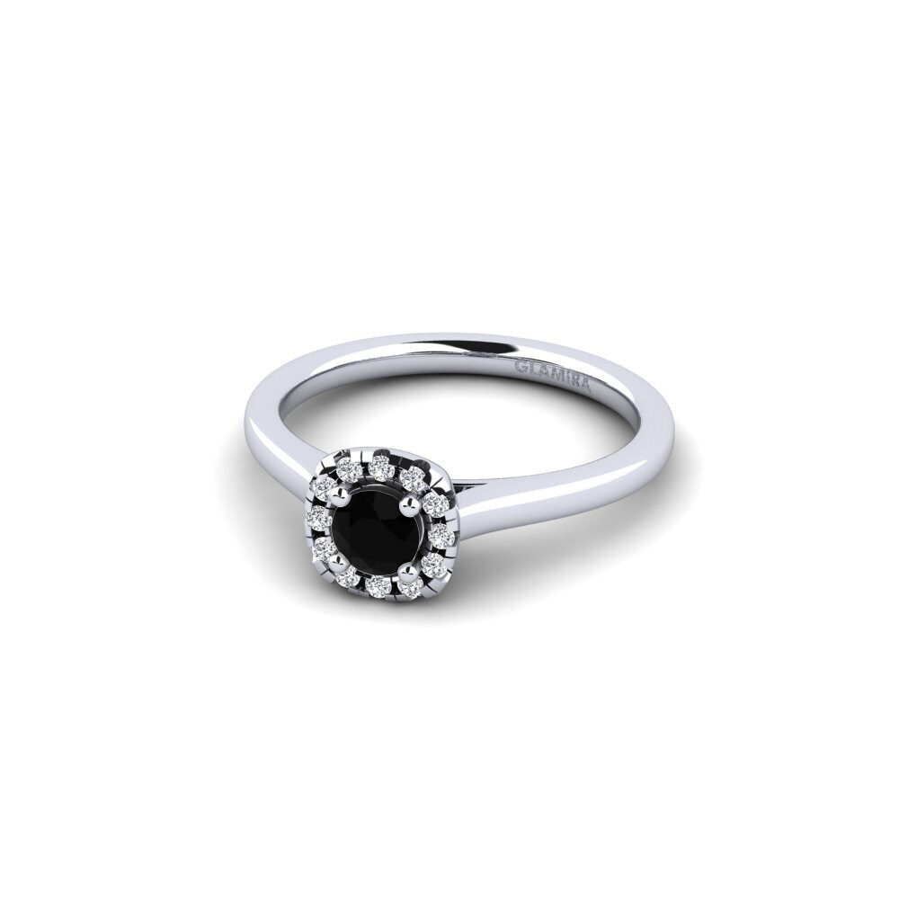 Zafiro negro Anillo de compromiso Savanna 0.25 crt