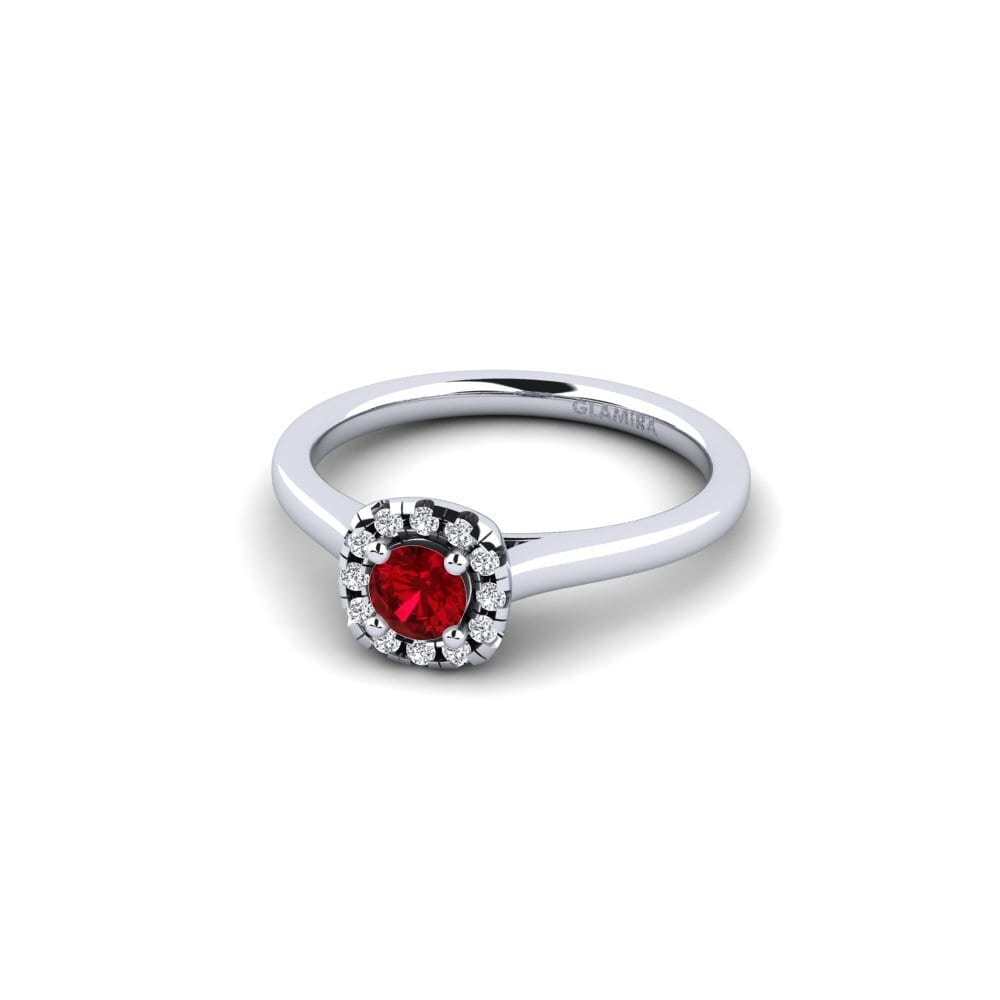 Red Zirconia Engagement Ring Savanna 0.25 crt