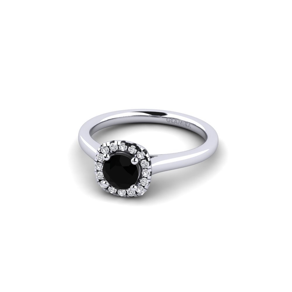 Black Sapphire Engagement Ring Savanna 0.5 crt