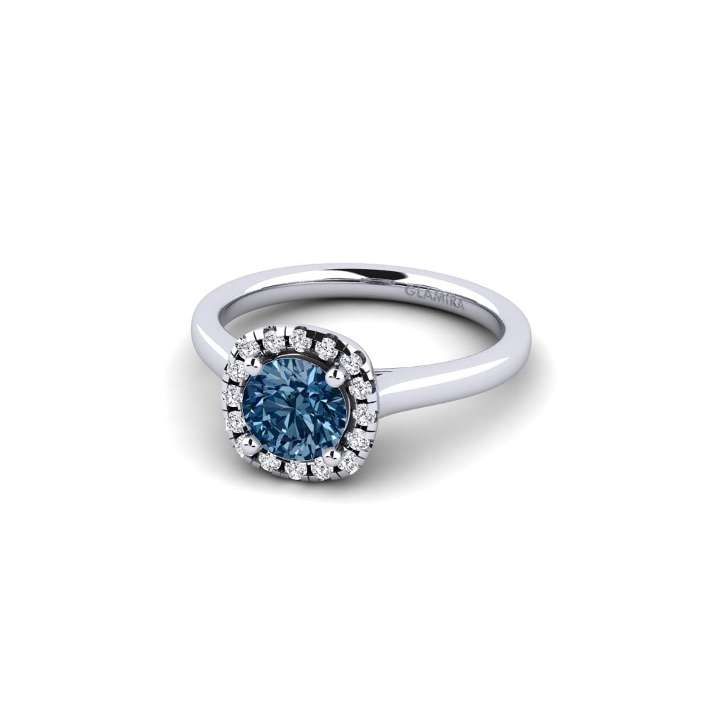 Blue Diamond Engagement Ring Savanna 0.8 crt