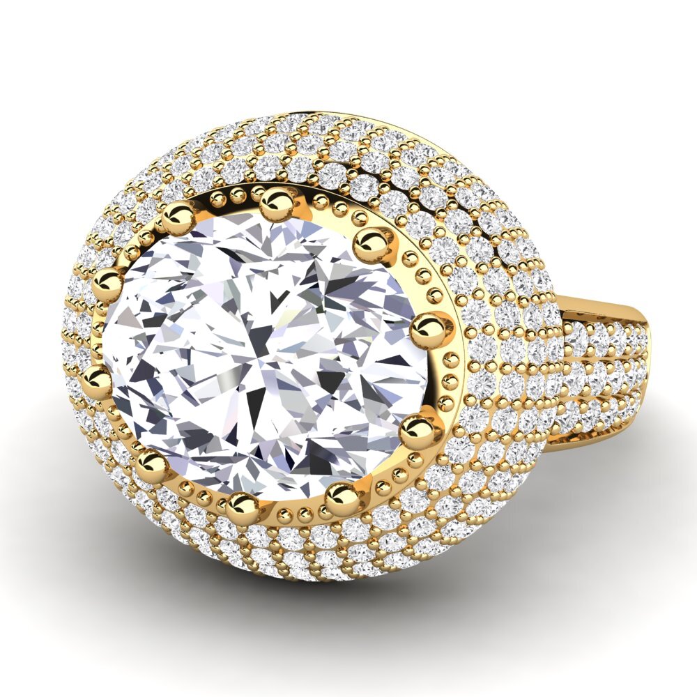 18k Oro Amarillo Anillo de compromiso Sayantika
