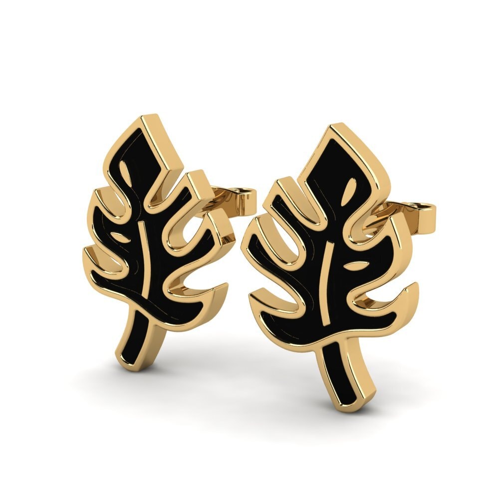 9k Oro Amarillo Pendientes Scaleboard