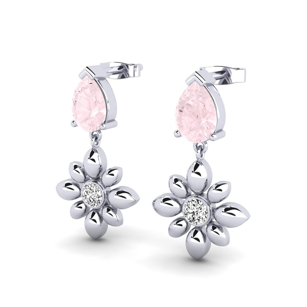 Pear Rose Quartz Women's Earring Schur