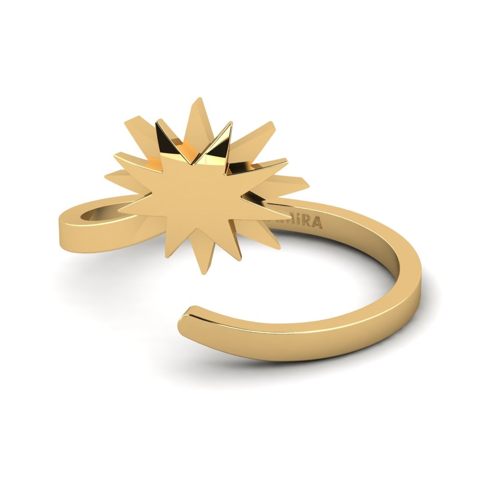 9k Oro Amarillo Anillo Scoreggiare