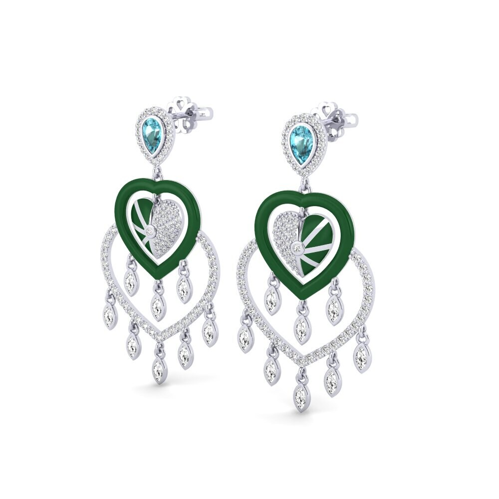 Circón Azul Pendiente de mujer Scrumptious