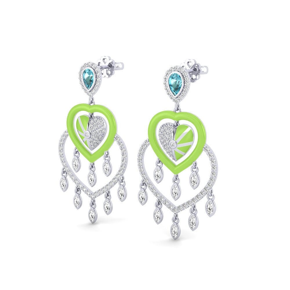 Circón Azul Pendiente de mujer Scrumptious