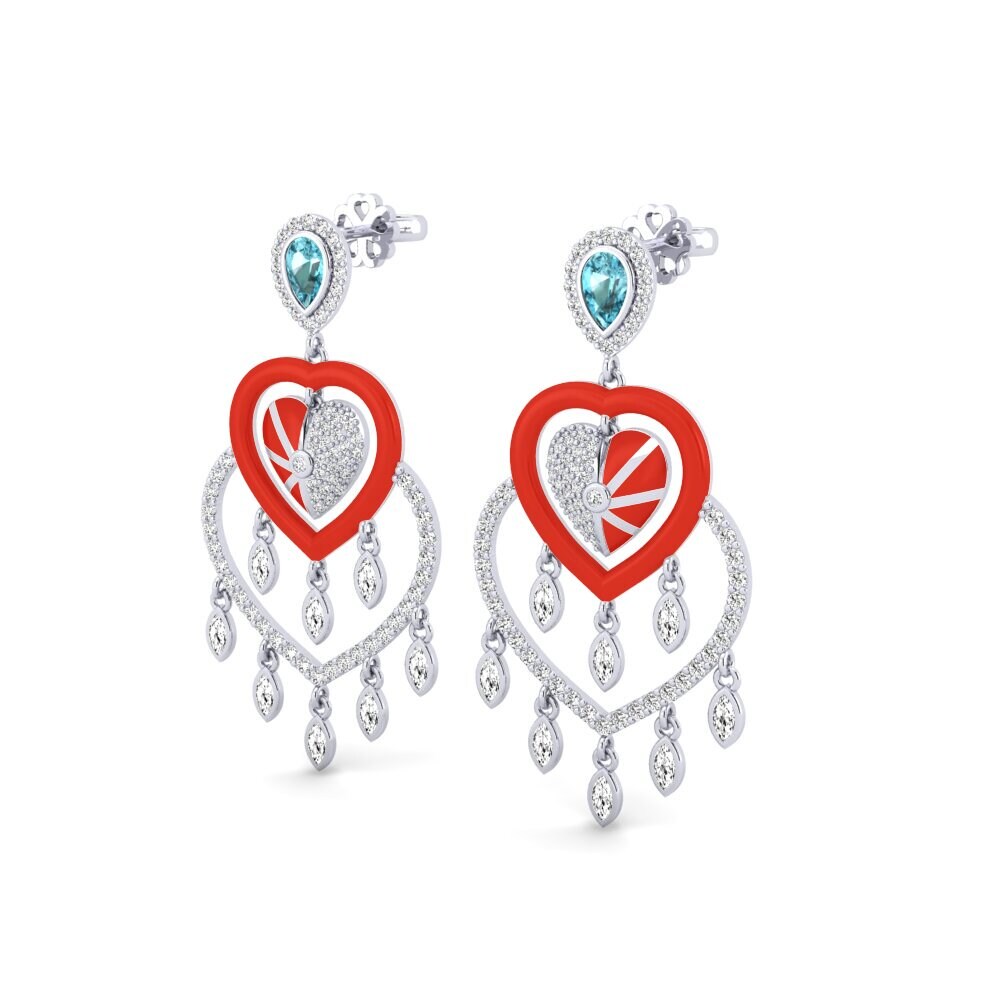 Circón Azul Pendiente de mujer Scrumptious