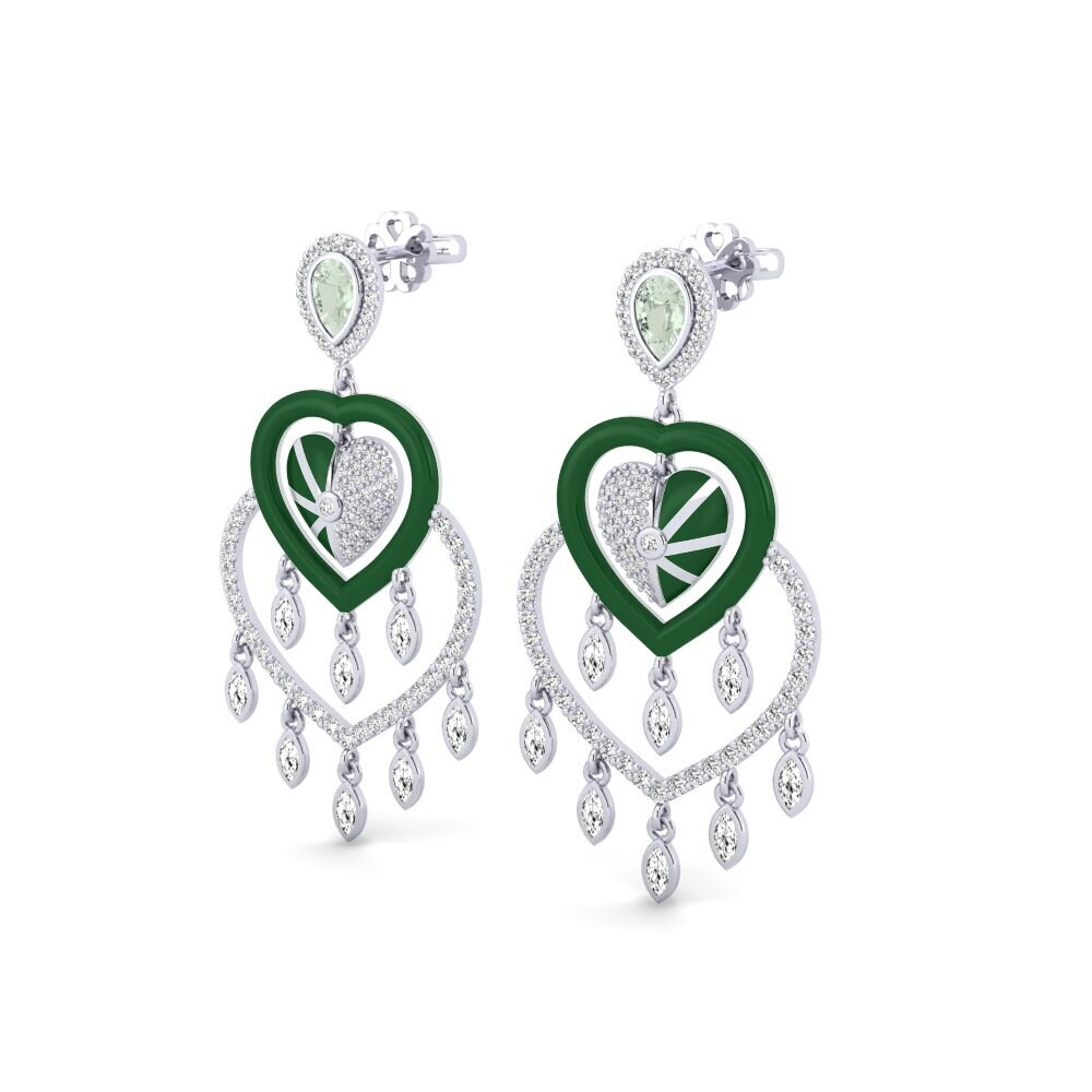 Amatista verde Pendiente de mujer Scrumptious