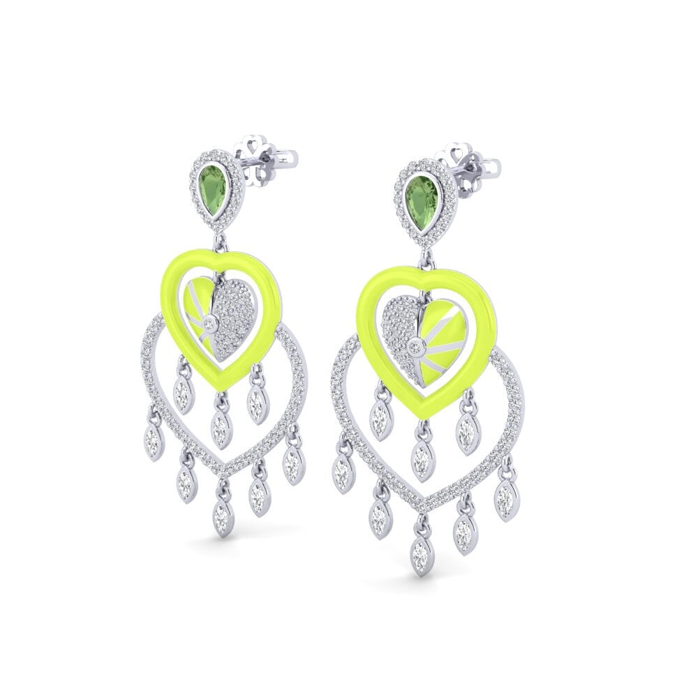 Zafiro Verde Pendiente de mujer Scrumptious