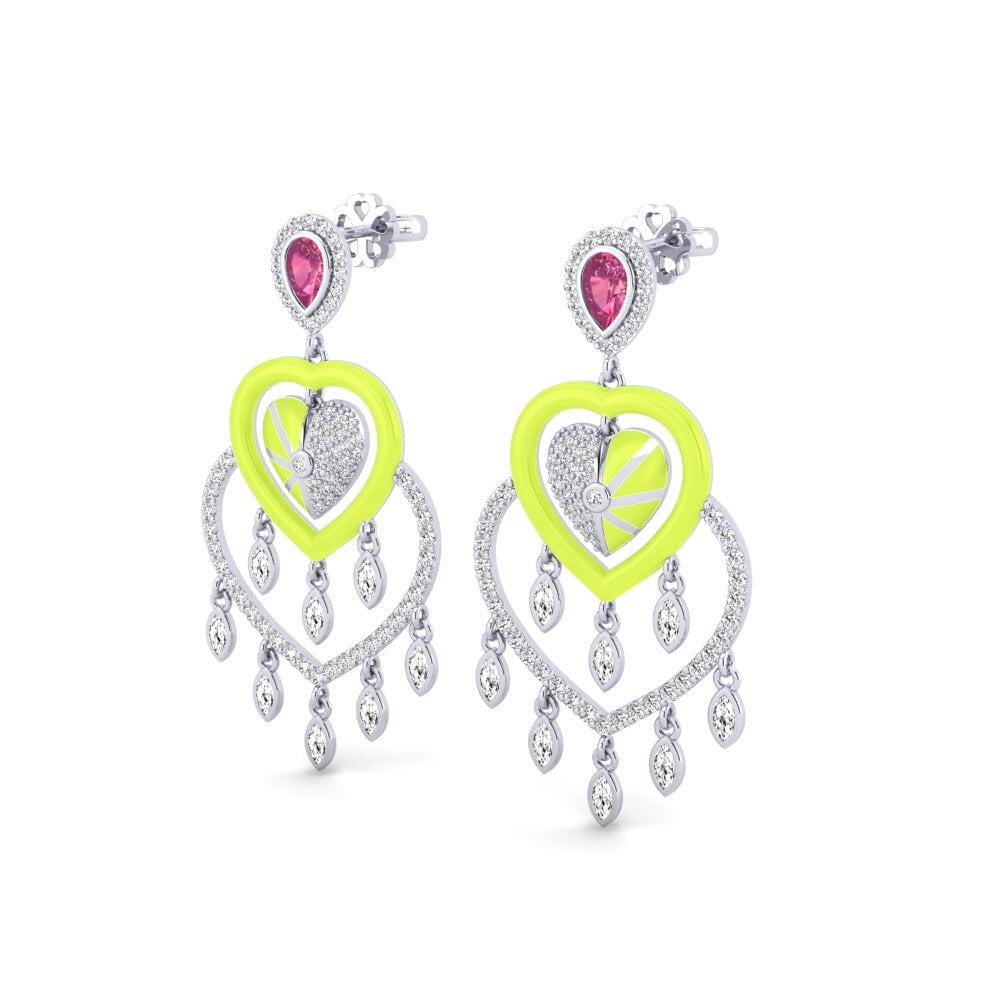 Turmalina rosa Pendiente de mujer Scrumptious