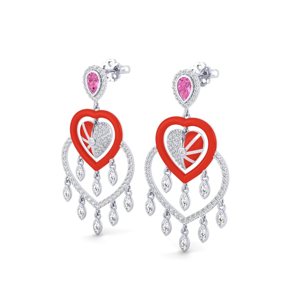 Topacio Rosa Pendiente de mujer Scrumptious