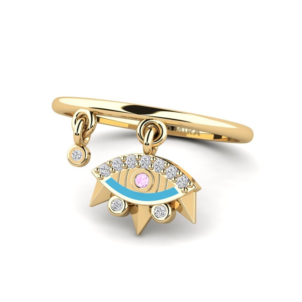Rosa Saphir Ring Scudo