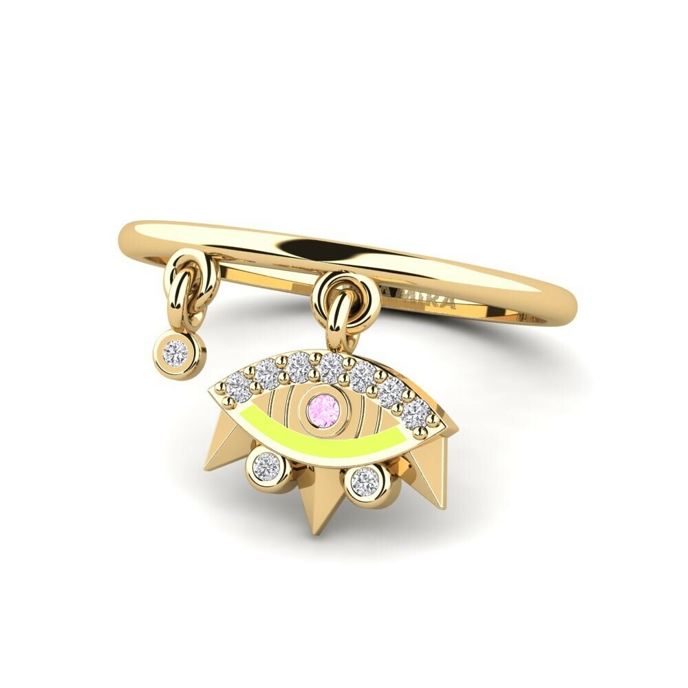 Saphir Rose Bague Scudo