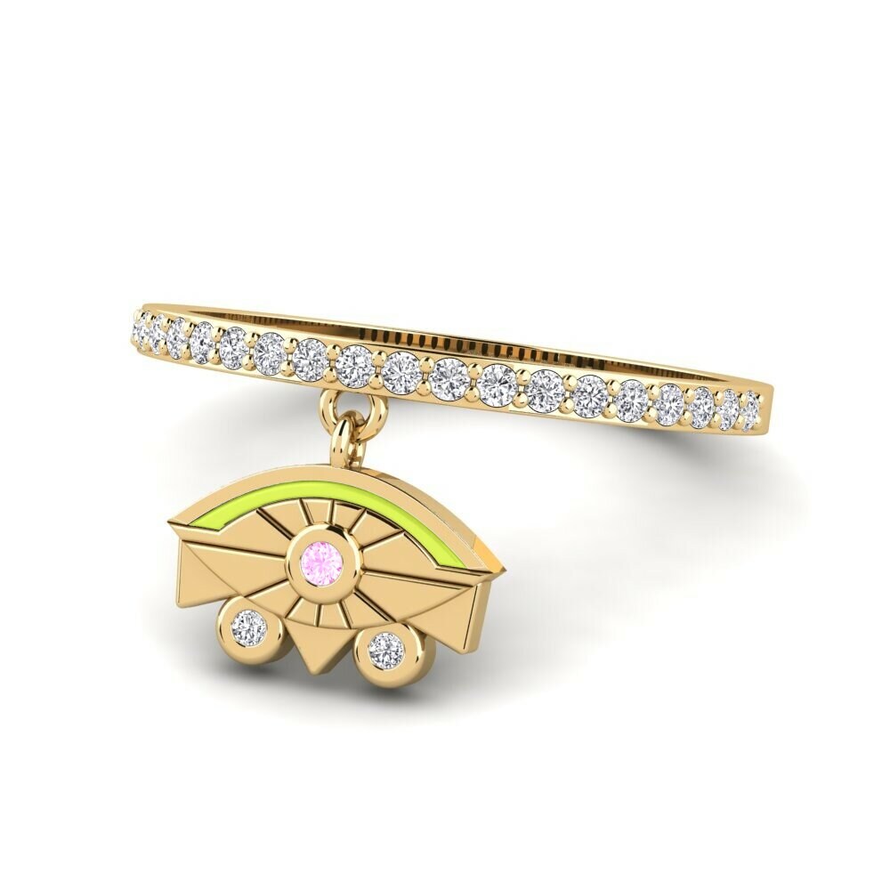 Saphir Rose Bague Scut