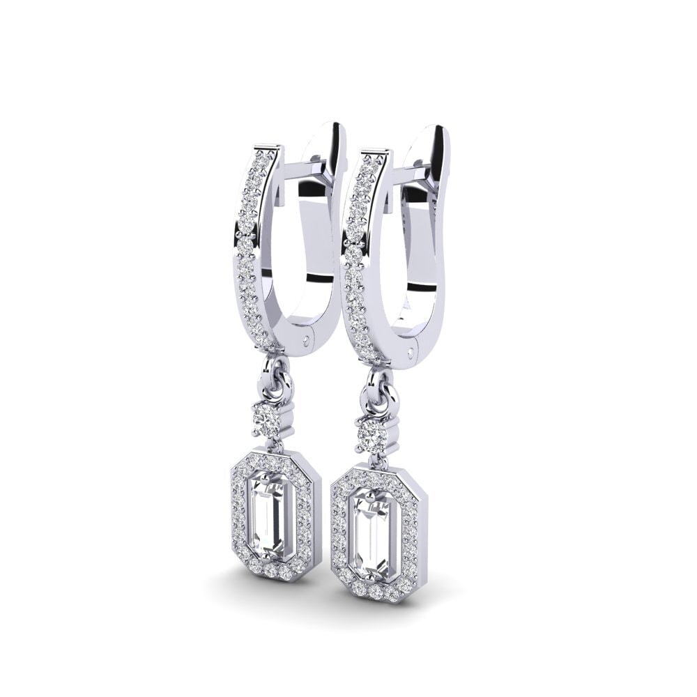 14ct White Gold Women's Earring Seconda
