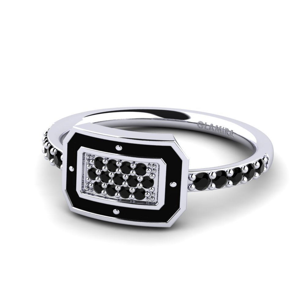 Black Sapphire Ring Seiber