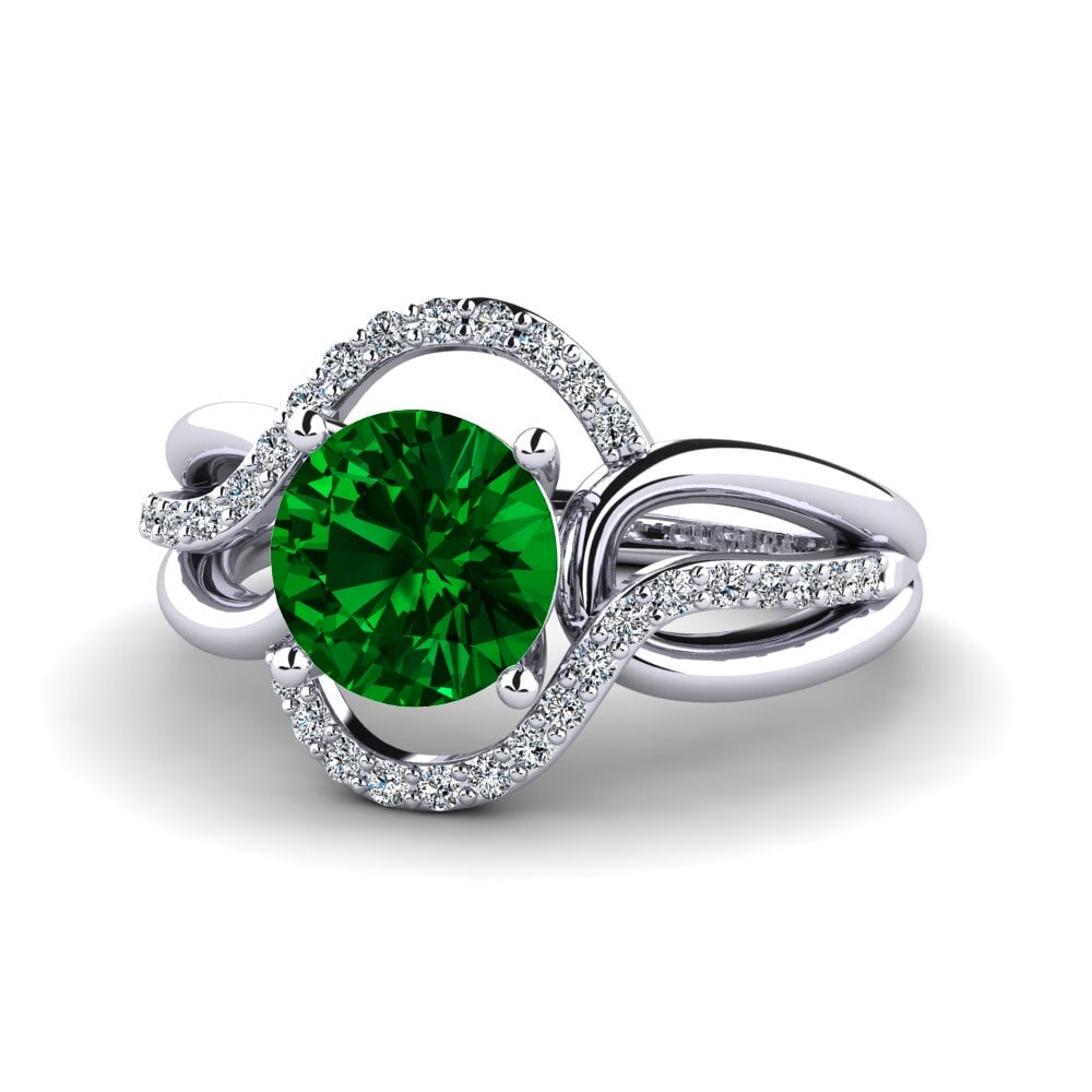 Green Zirconia Women's Ring Selifig