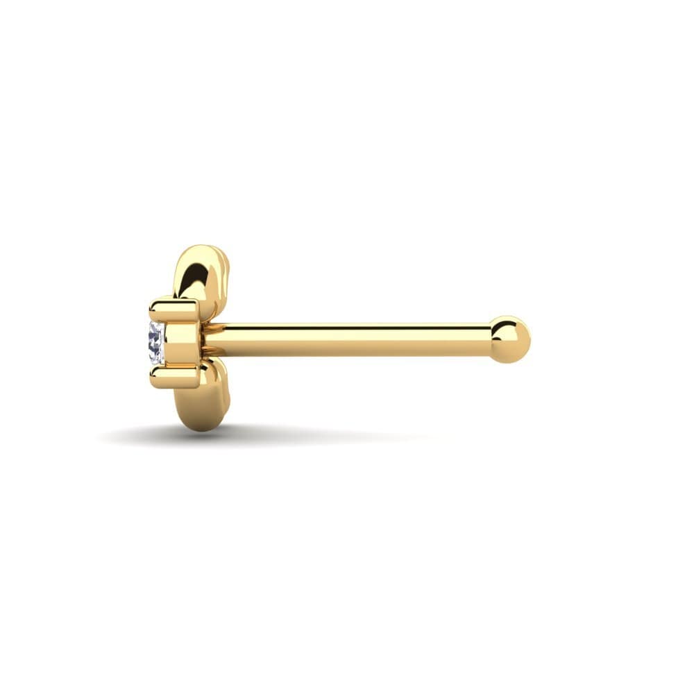 Achetez GLAMIRA Piercing Nez Semi en Or Jaune 375 Diamant 0.03 Carats ...