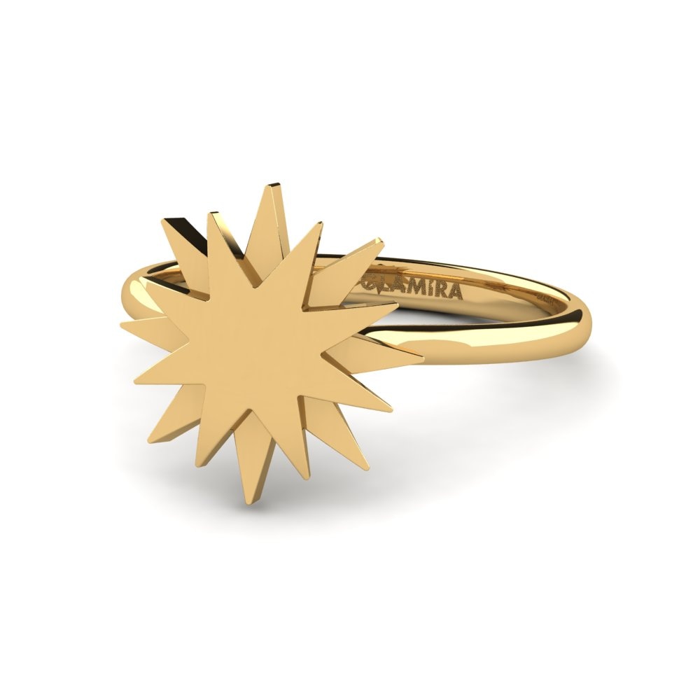 9k Oro Amarillo Anillo Semplicita