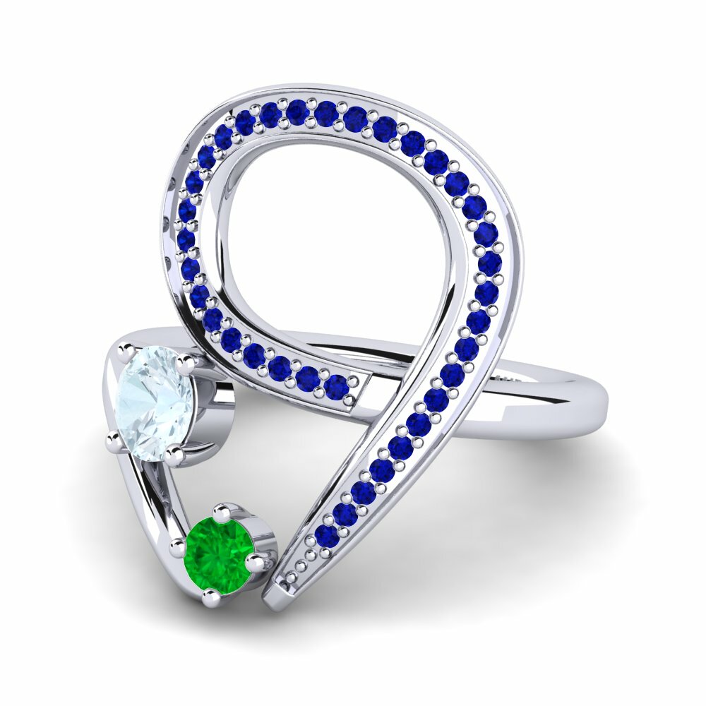 Aguamarina Anillo Sempronia