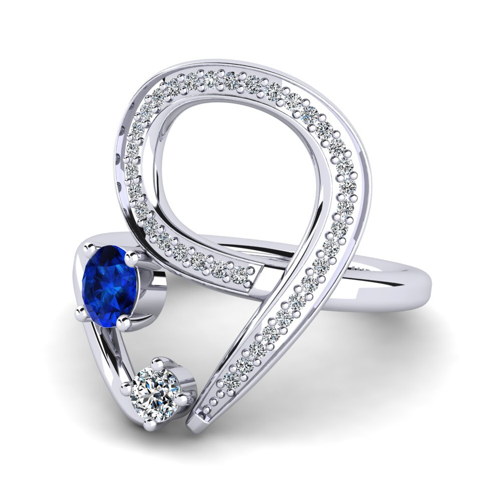 Saphir (im Labor gezüchtet) Ring Sempronia
