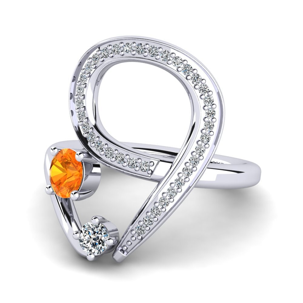 Orangefarbener Saphir Ring Sempronia