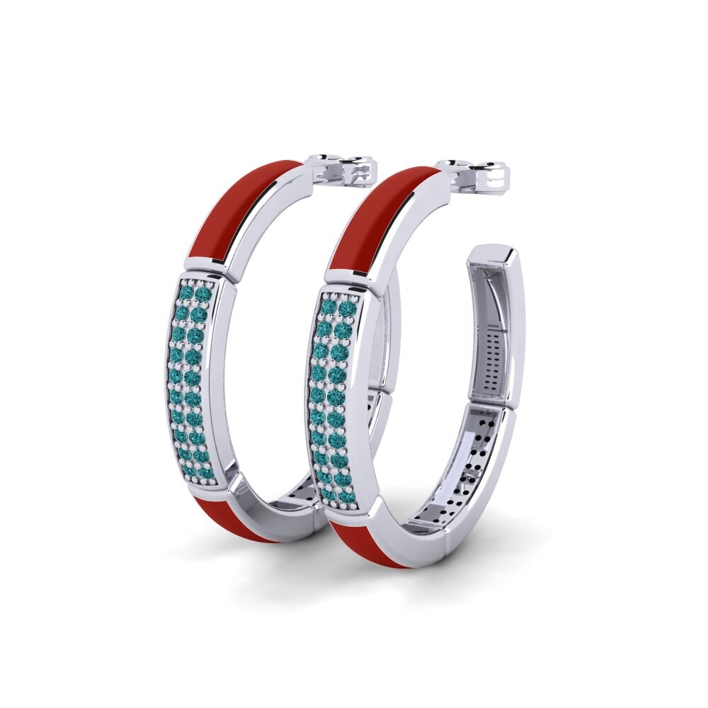 Diamante Azul Pendiente de mujer Sena