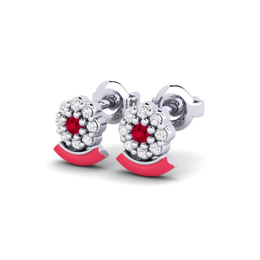 9ct White Gold Women's Earring Senang