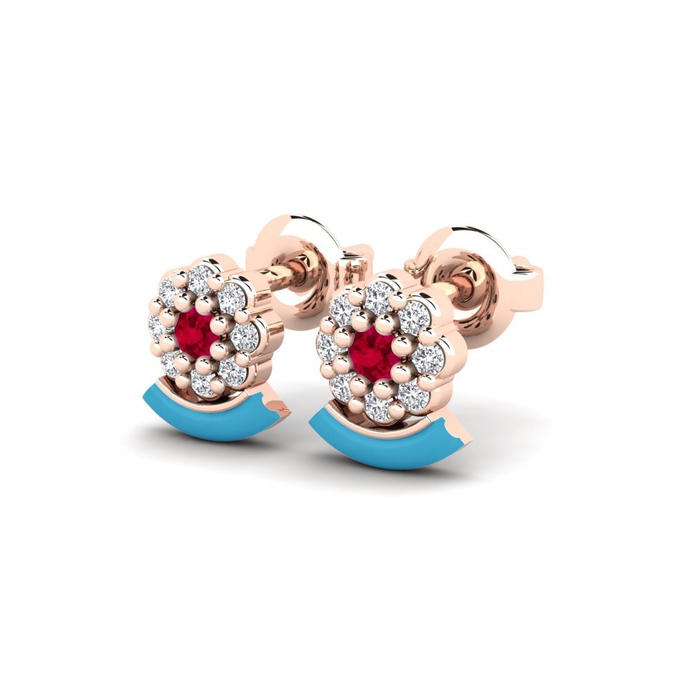 14k Oro Rosa Pendiente de mujer Senang
