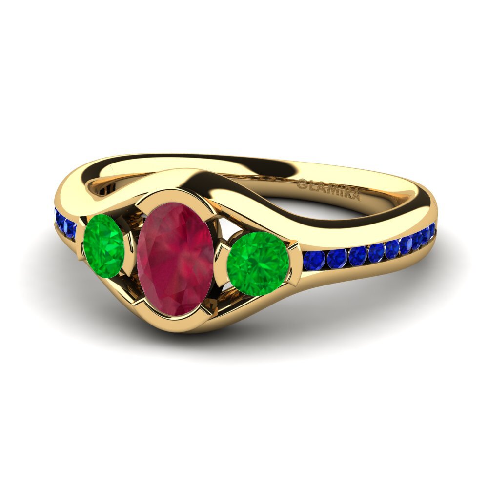 Ruby Engagement Ring Sencillo