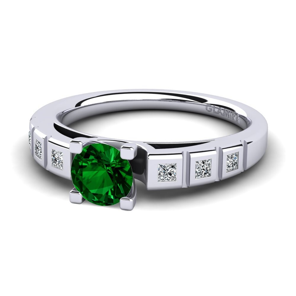 Circonita Verde Anillo de compromiso Sensonia
