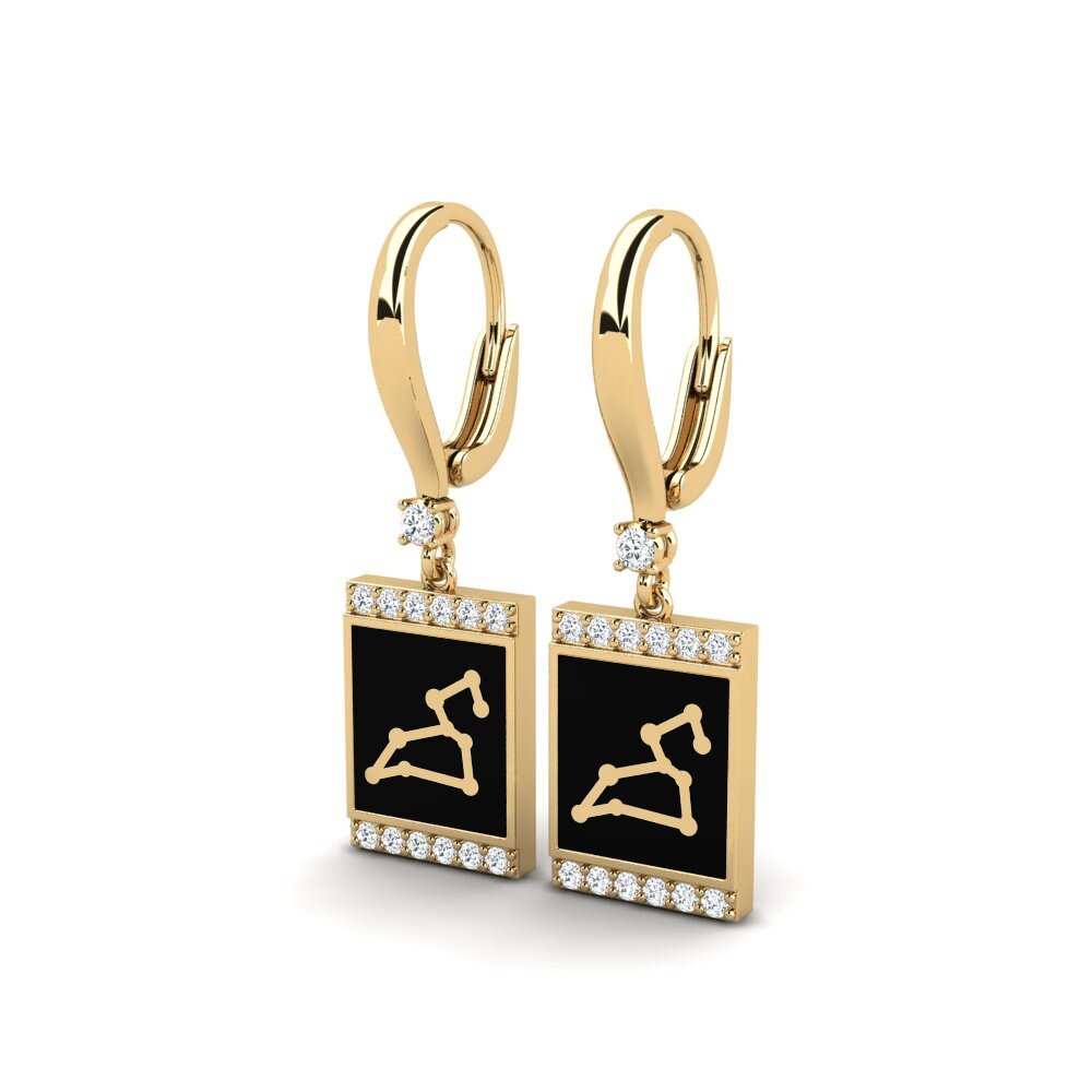 14k Oro Amarillo Pendiente de mujer Sensoxar - Leo