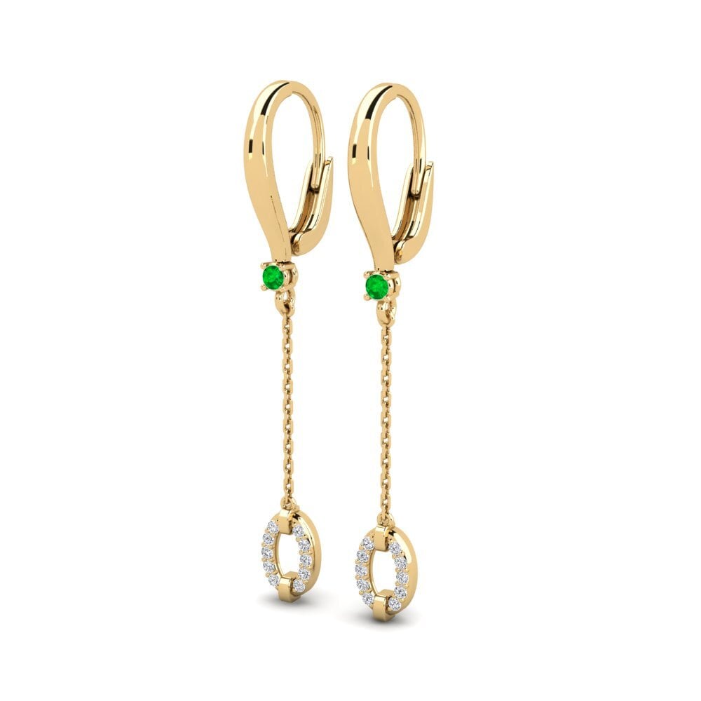 Émeraude Boucle d'oreille femme Sentit