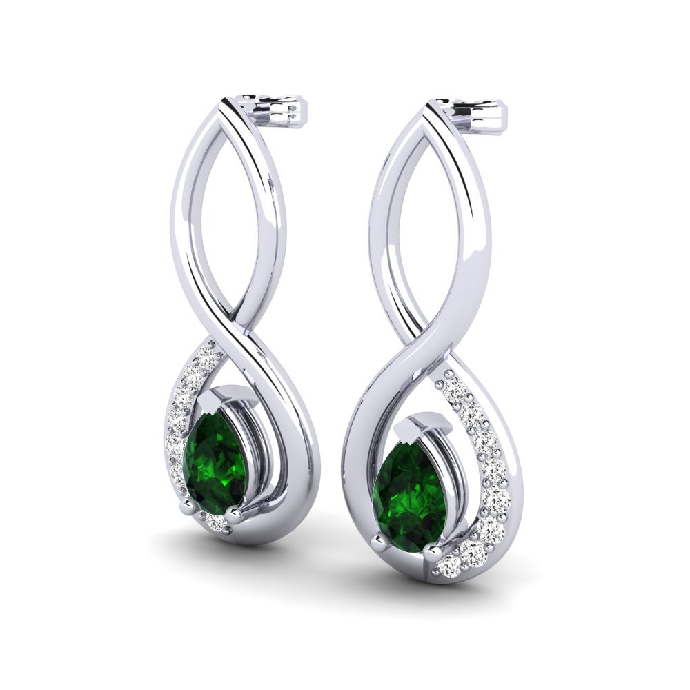Green Tourmaline Women's Earring Sepehr