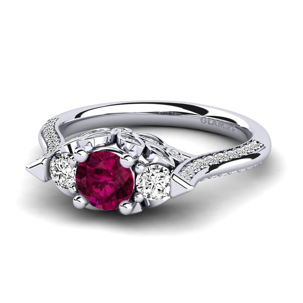 Rhodolite Garnet Engagement Ring Serifos