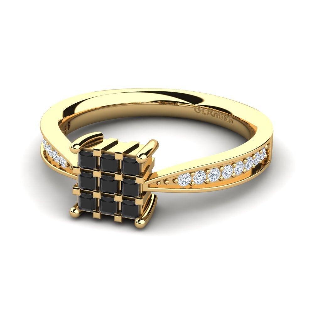 Black Diamond Engagement Ring Serilda