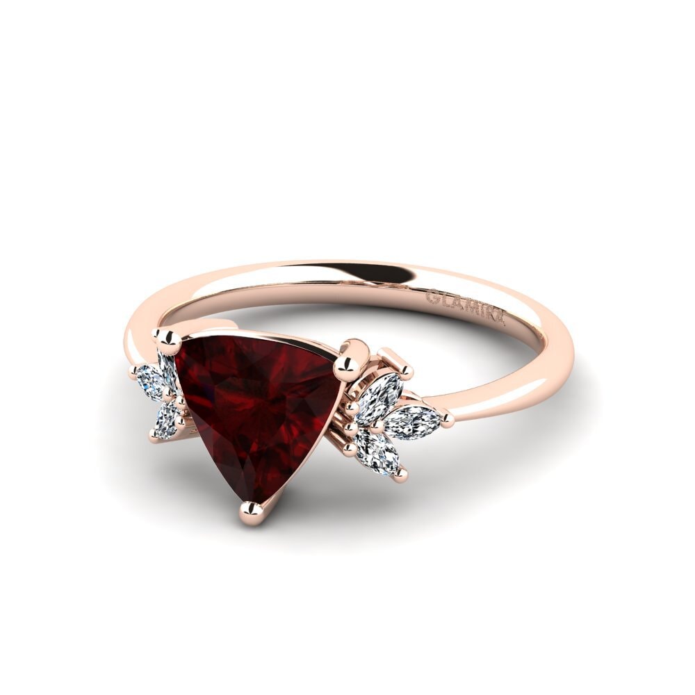 Trillion Garnet Engagement Ring Sestea