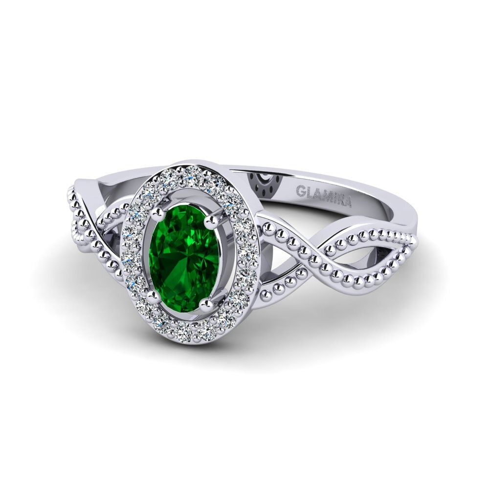 Green Zirconia Women's Ring Seto