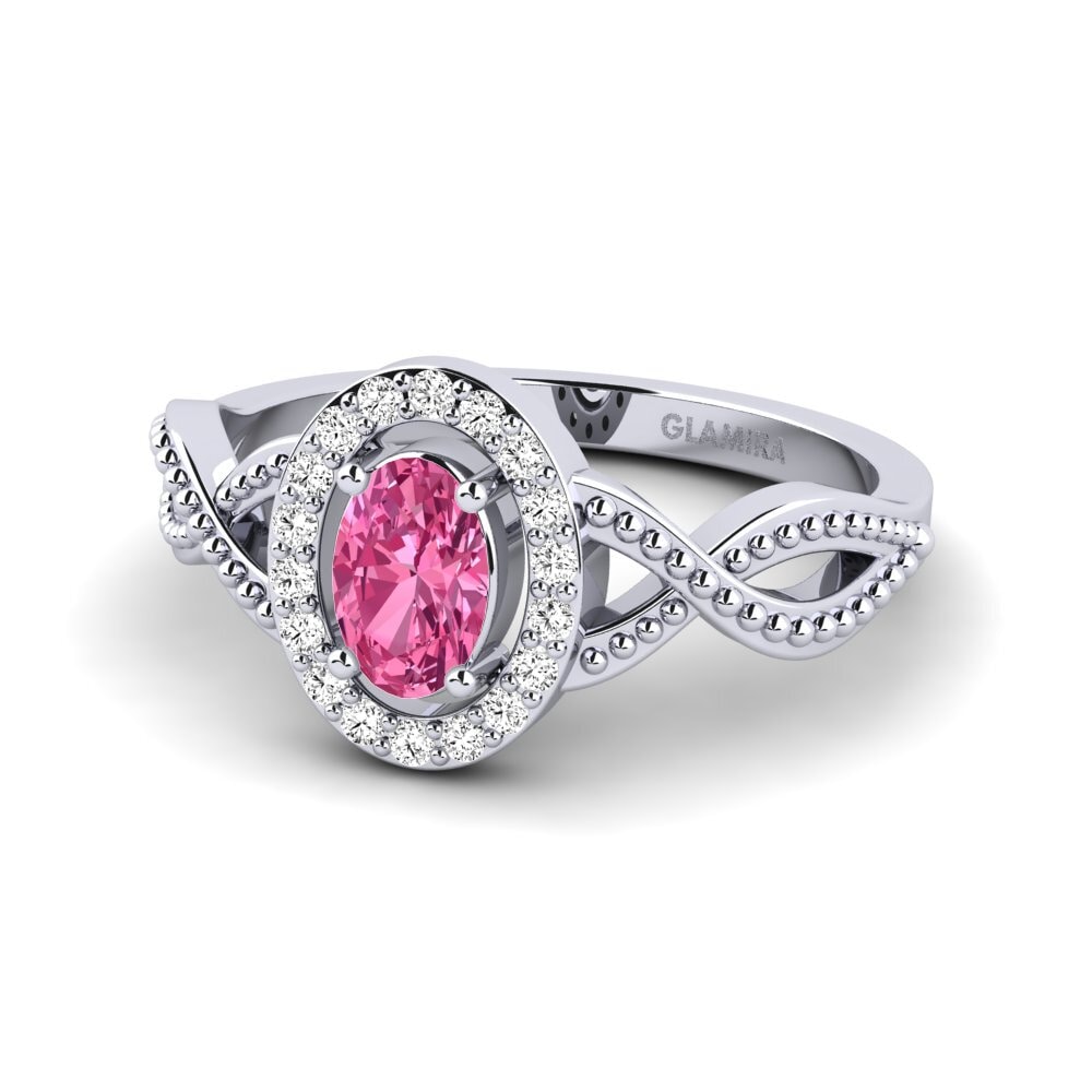 Turmalina rosa Anillo de Mujer Seto