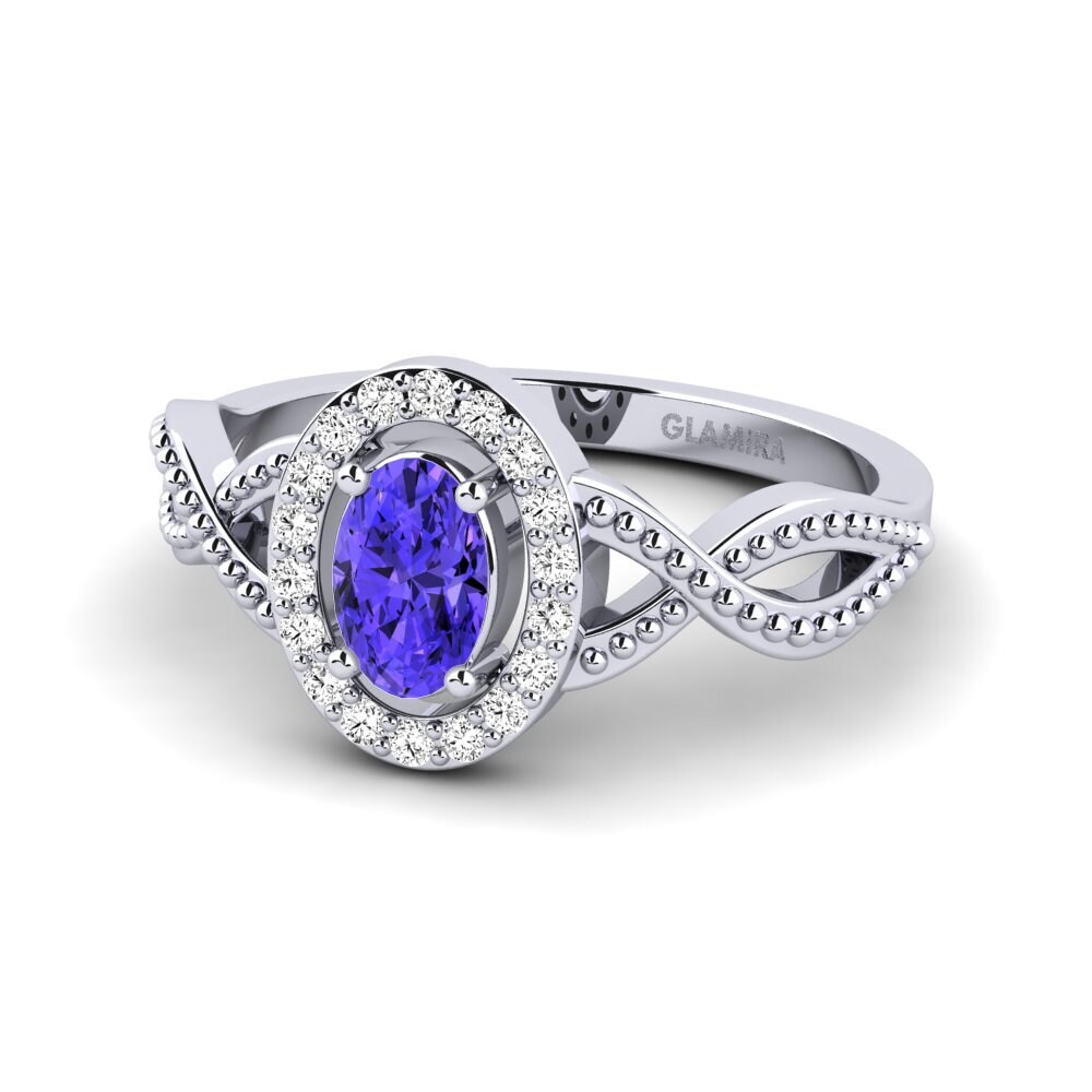 Tanzanita Anillo de Mujer Seto