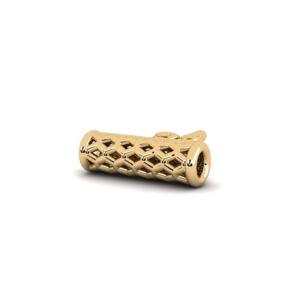 14k Oro Amarillo Pendiente para hombre Settez