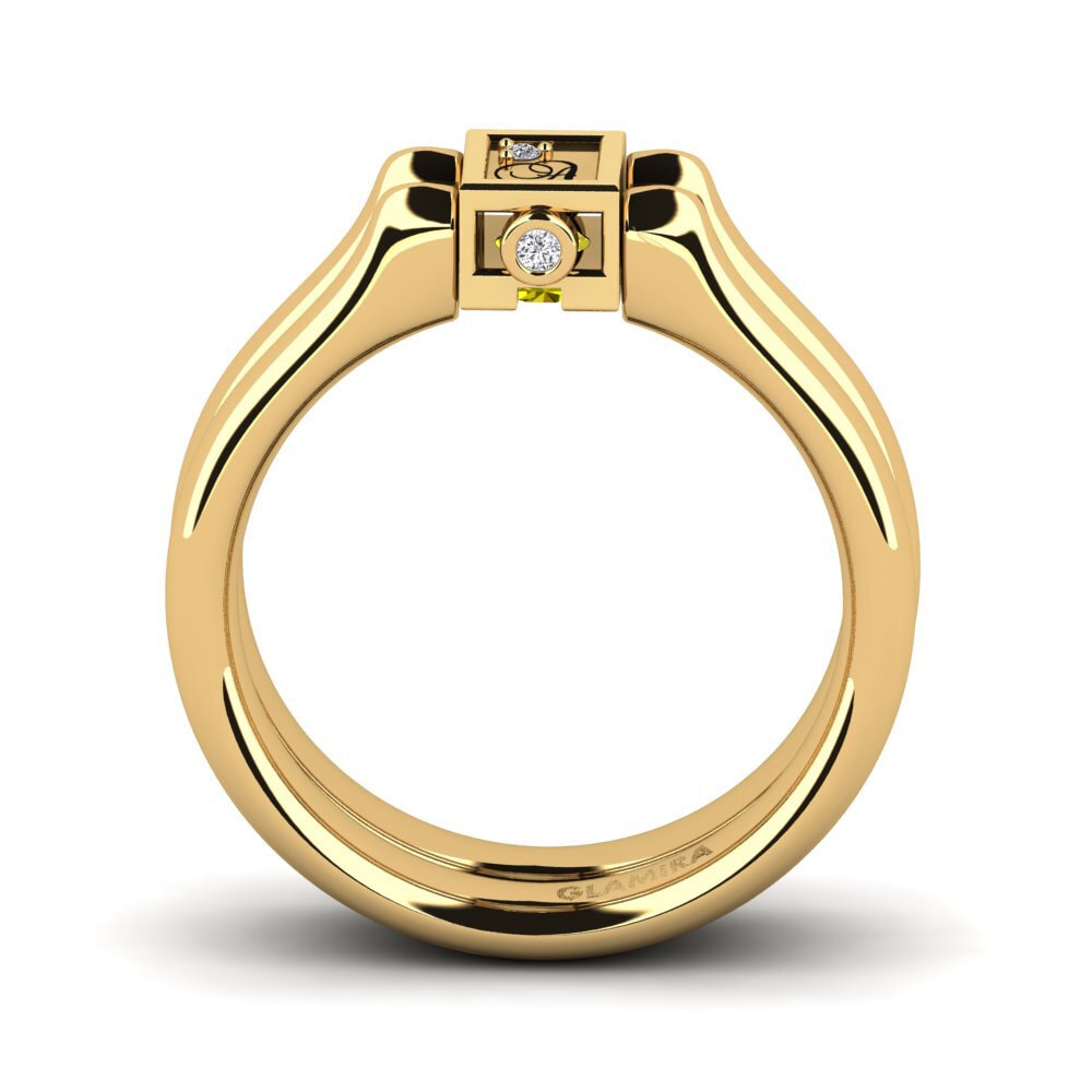 14ct Yellow Gold Yellow Diamond Ring Severny