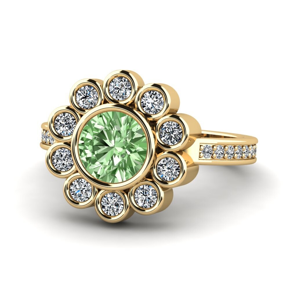 Diamante Verde Anillo Seyang