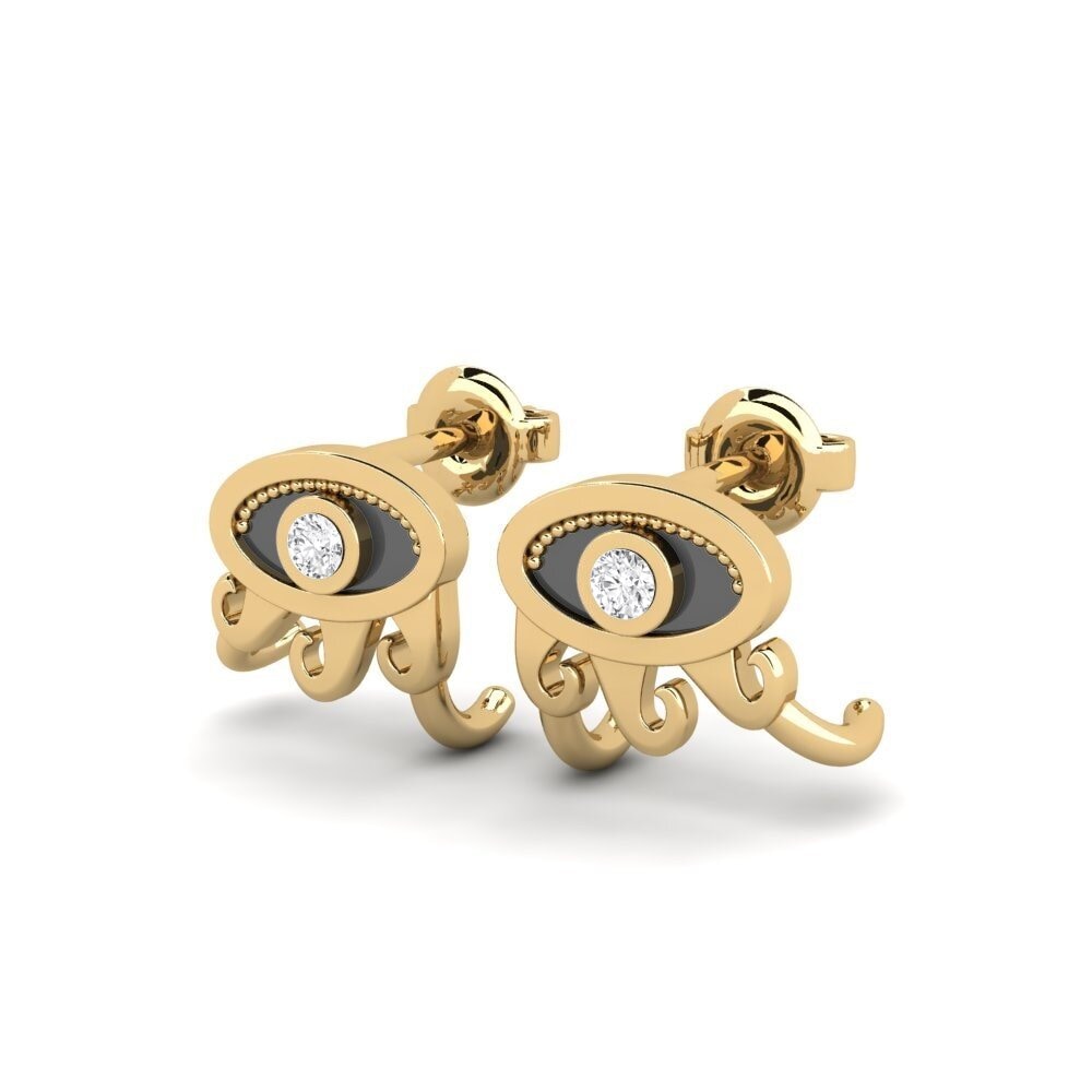 Saphir Blanc Boucle d'oreille femme Sgoilear
