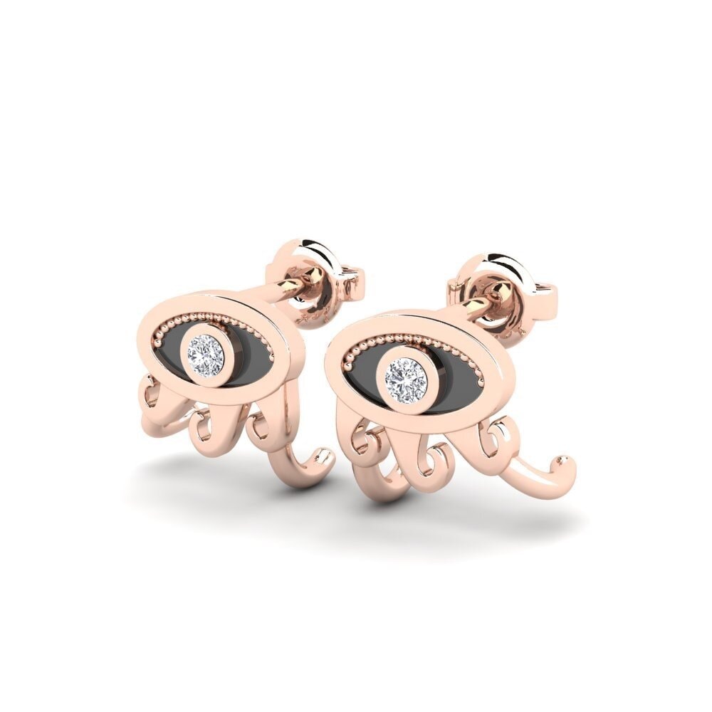 14ct Rose Gold Women's Earring Sgoilear