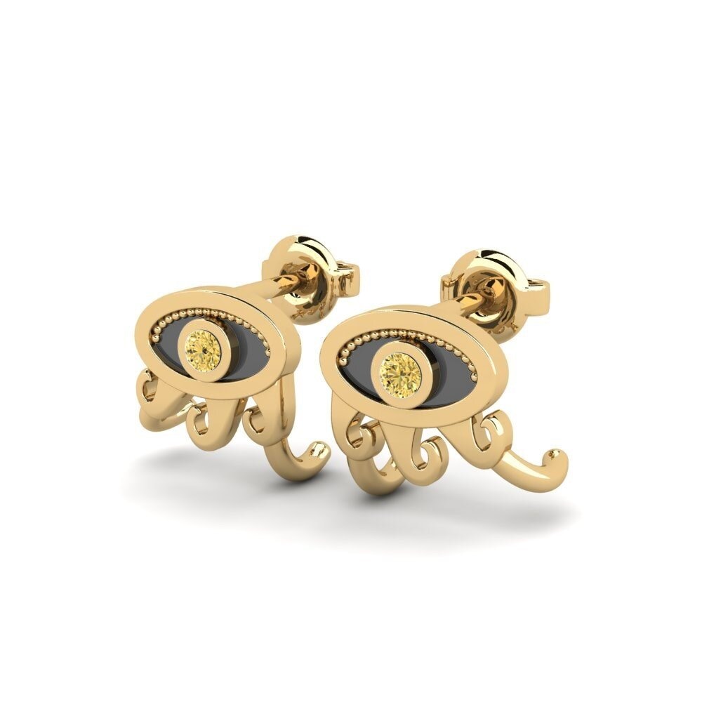 Yellow Diamond Women's Earring Sgoilear