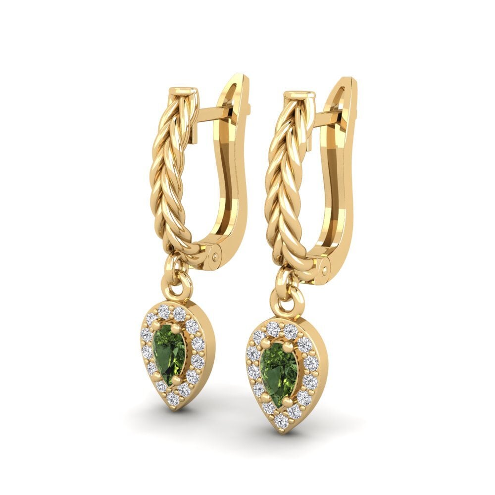 Green Sapphire Women's Earring Shadad